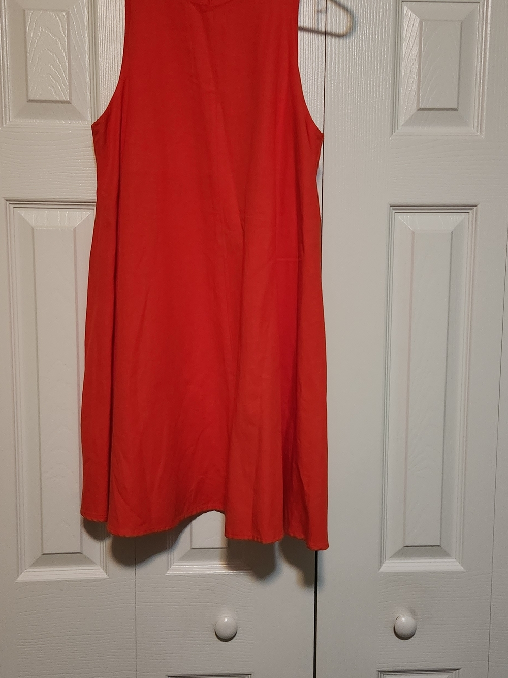 Zara Orange Sleeveless Mini Dress